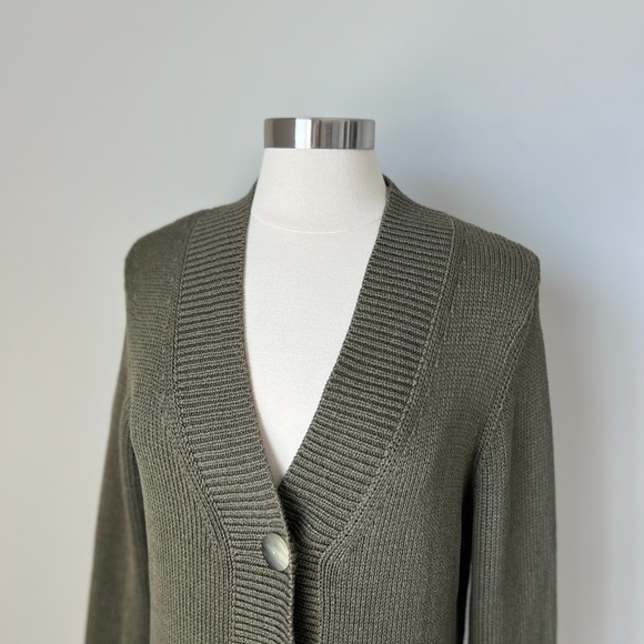 Vintage Talbots Collection Silk Blend One Button Knit Cardigan Sweater Large. - Picture 10 of 15